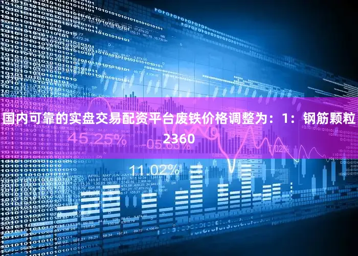 国内可靠的实盘交易配资平台废铁价格调整为：1：钢筋颗粒2360